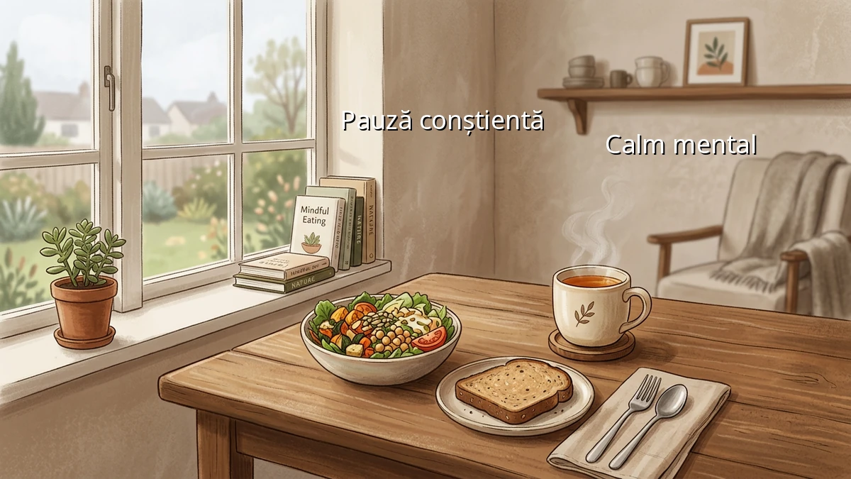 Mindfulness la prânz pentru calm mental